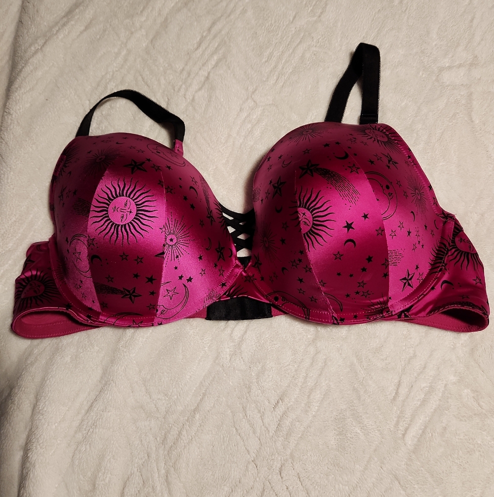 Women's Hot Pink Celestial Print Push-Up Bra torrid 44DD